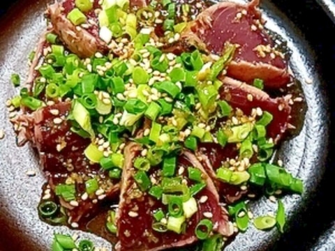 カツオのタタキ 梅ダレでさっぱりと♪